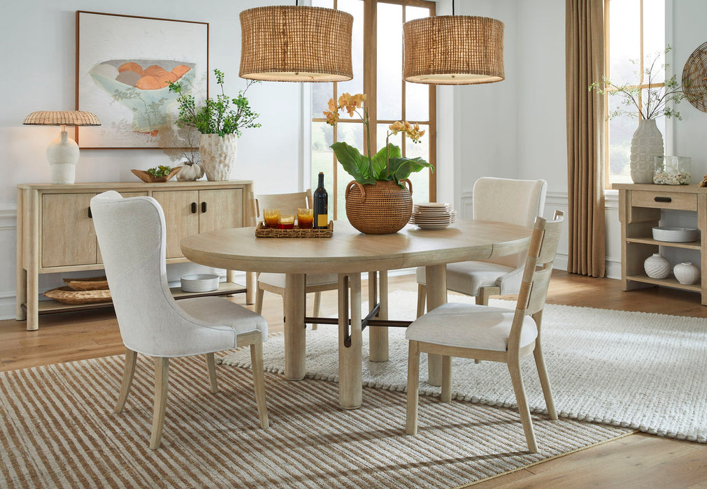 Sunset Cove - Upholstered Side Chair With Wood Back (Set of 2) - Sanibel Brown