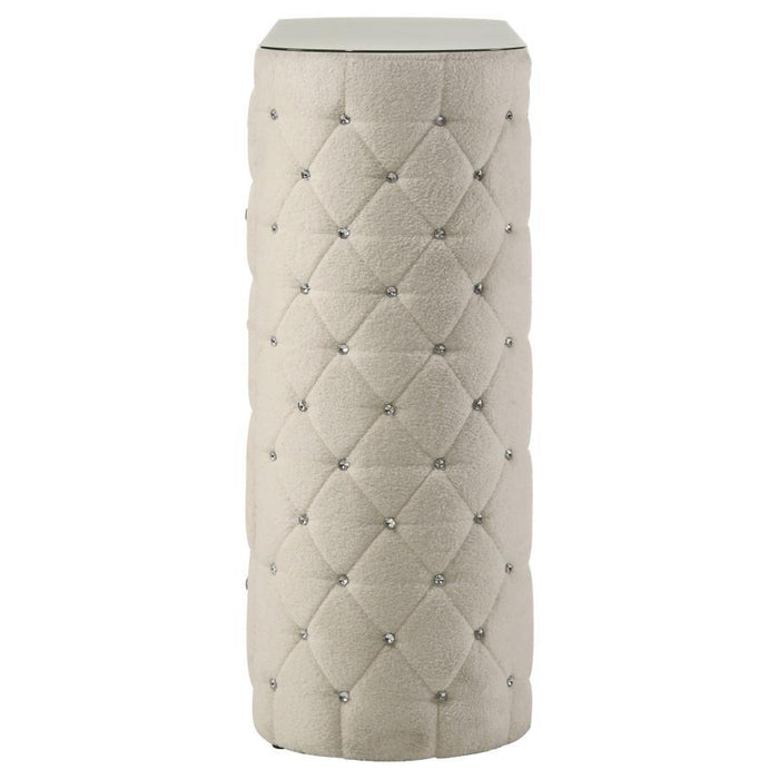 Sonya - 5-Drawer Upholstered Bedroom Chest Of Drawers - Ivory