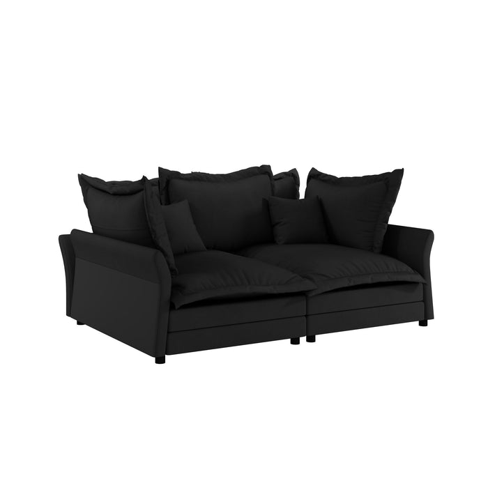 Modern Comfy Upholstered Sofa Cloud Couch, Deep Seat Couches With Multiple Large Soft Pillows