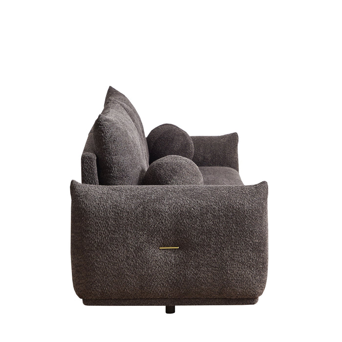2 Seater Cushion Sofa With 2 Cushions And 2 Ball Pillows