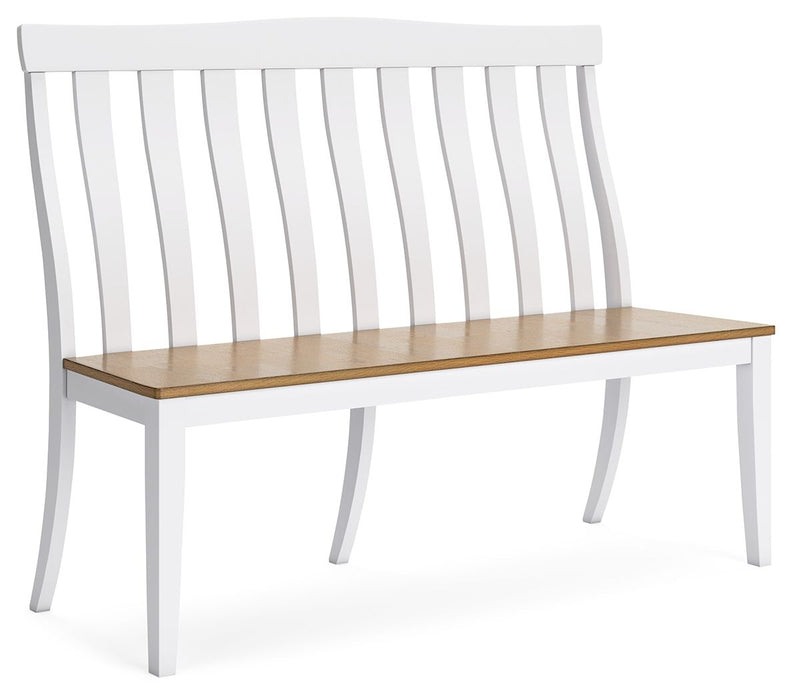 Ashbryn - Double Dining Chair - White / Natural