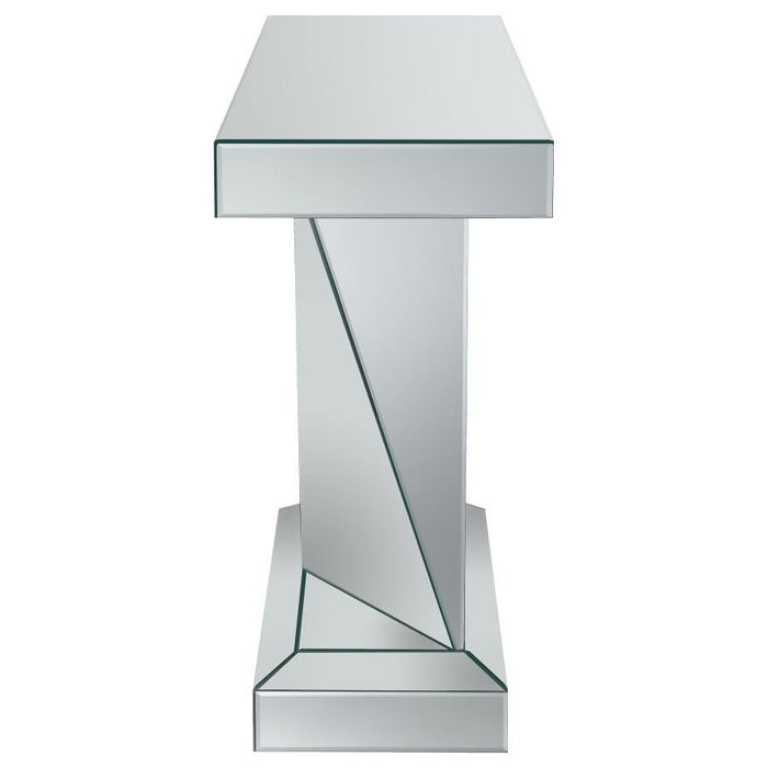 Amore - Mirrored Acrylic Entryway Sofa Console Table - Silver