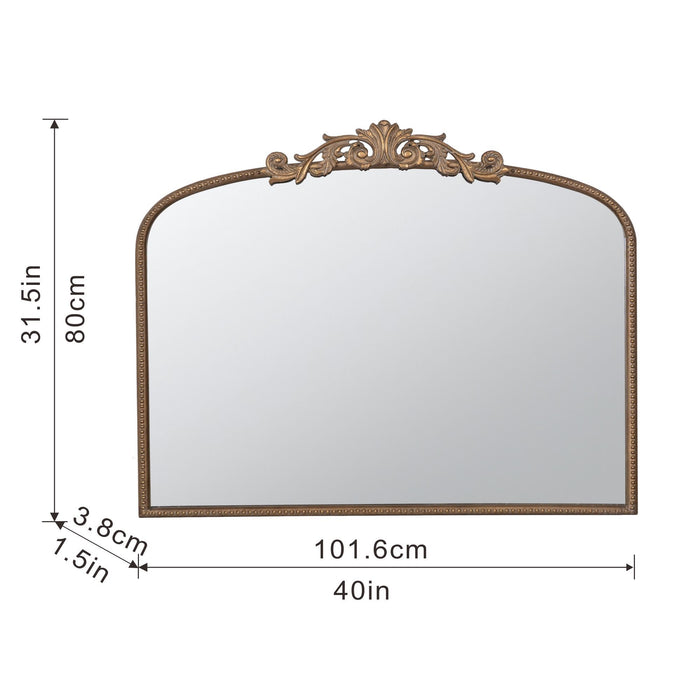 Arch Mirror, Baroque Inspired Wall Decor For Bathroom, Bedroom, Living Room