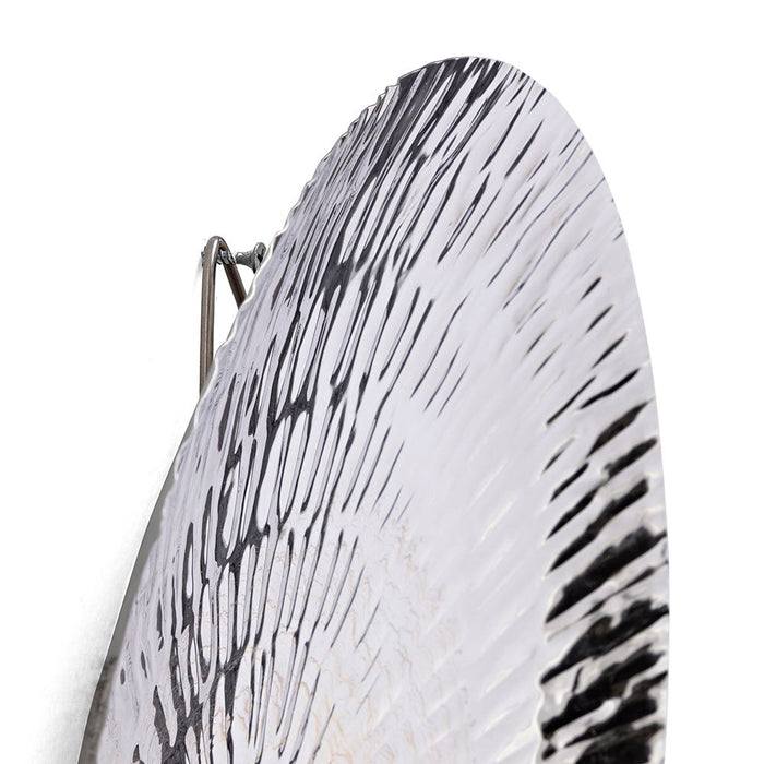 Textured Oversized Disc, Wall Decor For Living Room (Set of 3) - Silver