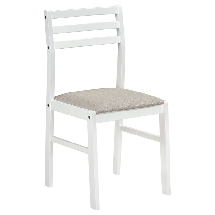 Bucknell 3-piece Round Drop Leaf Dining Table Set White