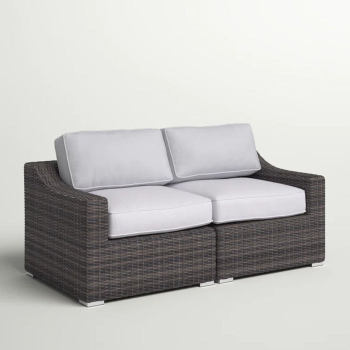 Chic Wide Outdoor Loveseat With Cushions