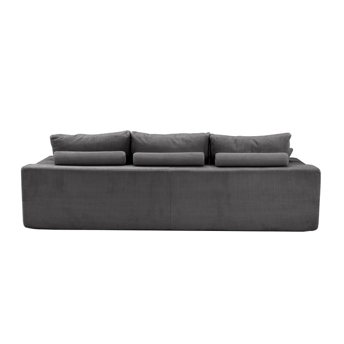 L Shaped Sectional Sofa, Full Compression 3 Seater Cloud Couch With Chaise
