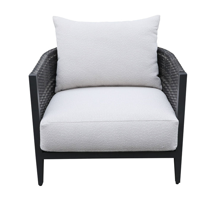 Premium Outdoor Wicker Club Chair With Cushion, (Set of 2) Gabardine