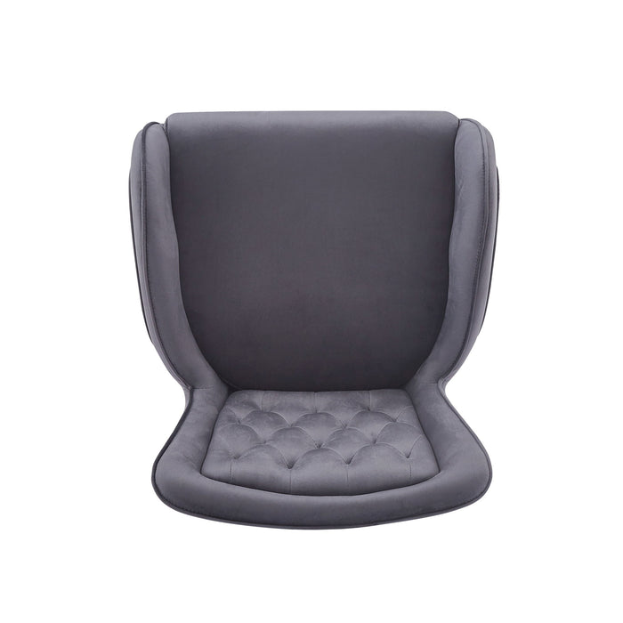 Velvet Fabric Counter Height Bar Stools (Set of 2)