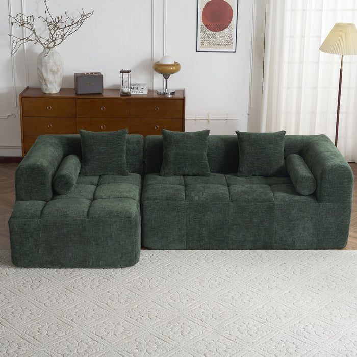 Sectional Free Combined Sofa With 2 Side Pockets