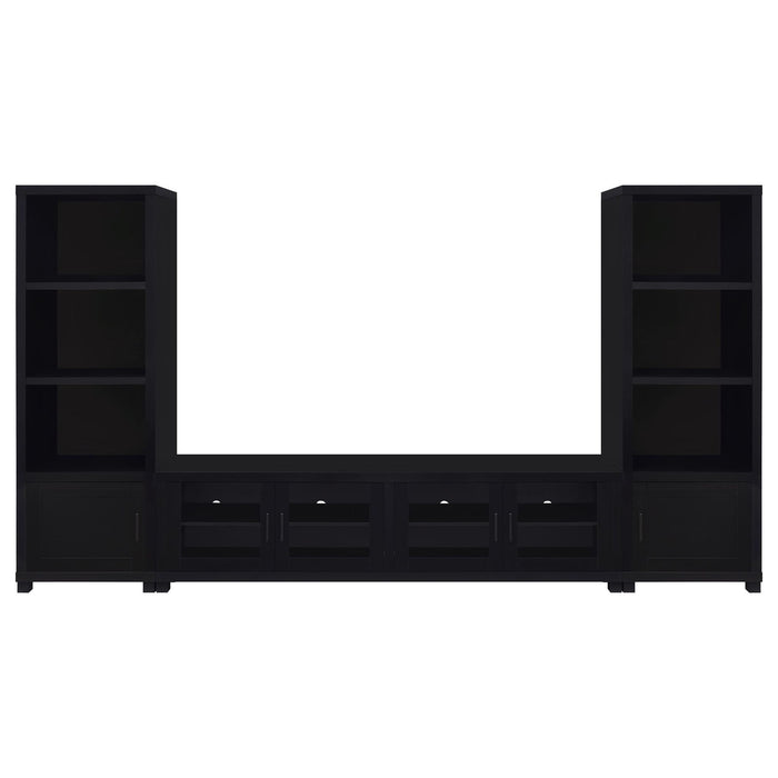 Jupiter 3-piece Entertainment Center 79-inch TV Stand Black