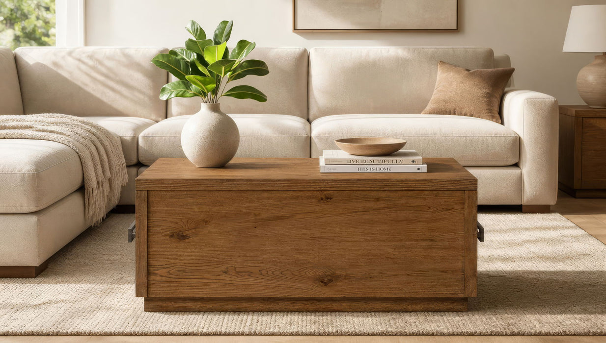 Marcel - Lift Top Storage Cocktail Table - Brown