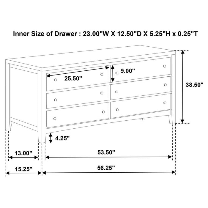 Wilkes - 6-Drawer Dresser