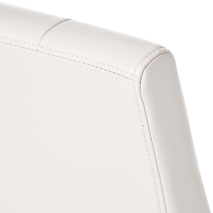 Carter - 5 Tuft Dining Chair With Button Tufted Backrest And Espresso Legs - Ivory