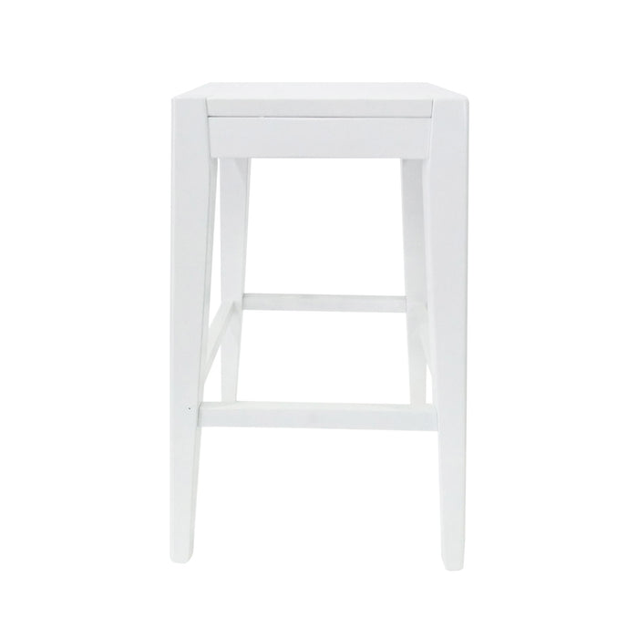 Counter Barstool (Set of 2), Rubber Wood - White