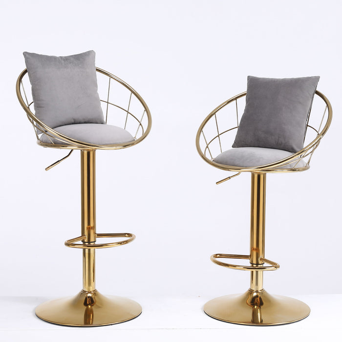 Unique Design Bar Chair, 360 Degree Rotation, Adjustable Height, Suitable For Dining Room And Bar