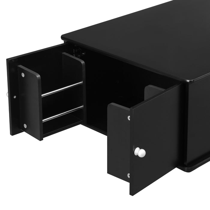 Modern Rectangle Coffee Table With Four Drawers