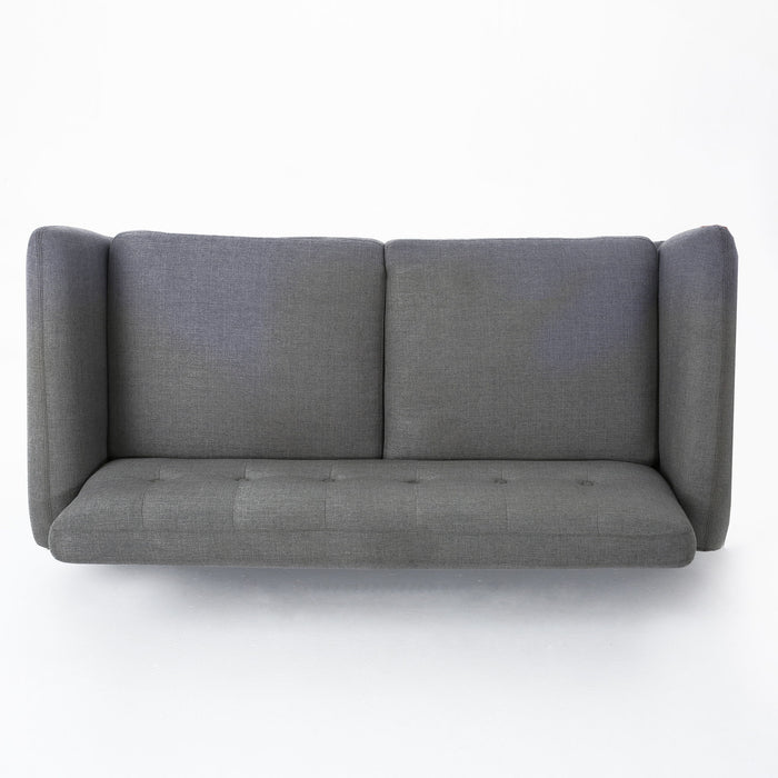 Modern Loveseat Sofa With Button Tufted Backrest