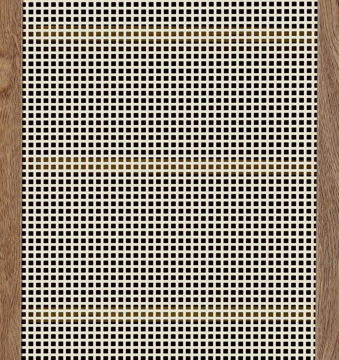 Teller - 4-Door Tall Shoe Storage Cabinet - Natural Oak