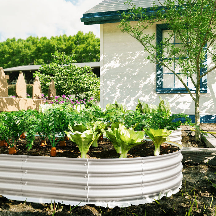 Heavy Duty Galvanized Raised Garden Bed Kit For Vegetables, Flowers & Herbs