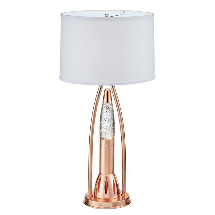 Beautiful Water Dancing Table Lamp Modern Design Home Decor Copper Finish Luxurious Sparkling Decorative Night Lamp Bedroom Lamp Living Room