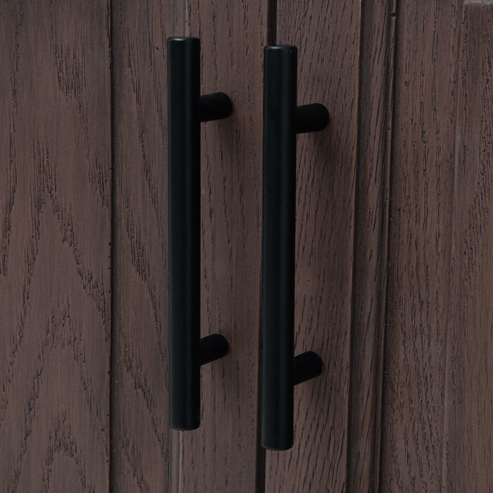 Modern Freestanding Bathroom Vanity With Ceramic Sink, Hot And Cold Faucet, Storage Cabinet & Open Shelf