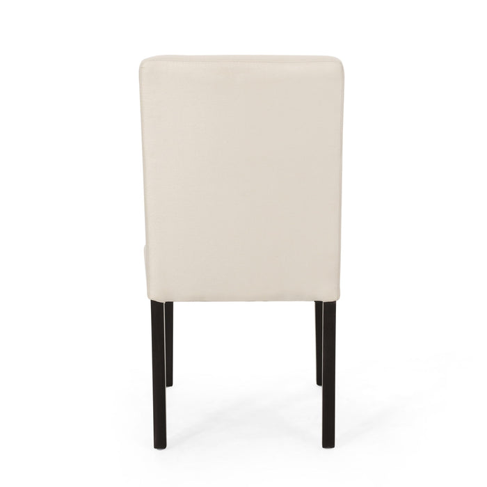 Contemporary Dining Chair With Upholstered Seating And Tapered Legs