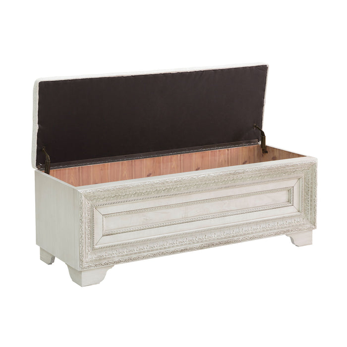 Camila - Storage Bed Bench - Creamy White