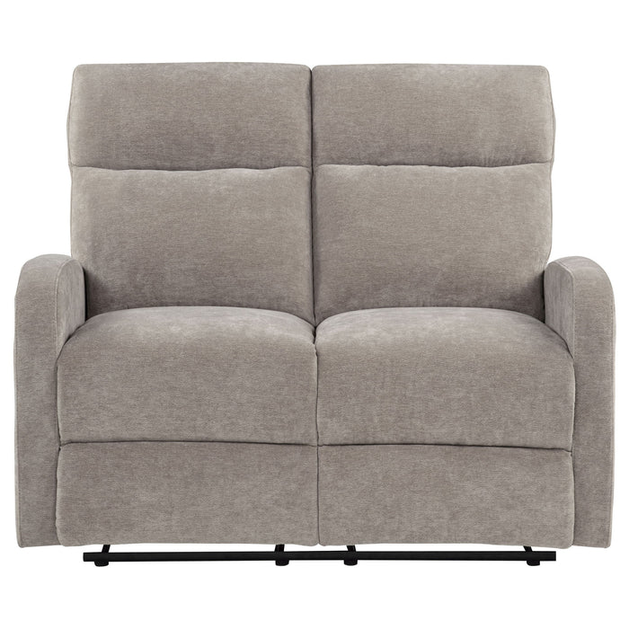 Hamilton Chenille Manual Reclining Loveseat Sand