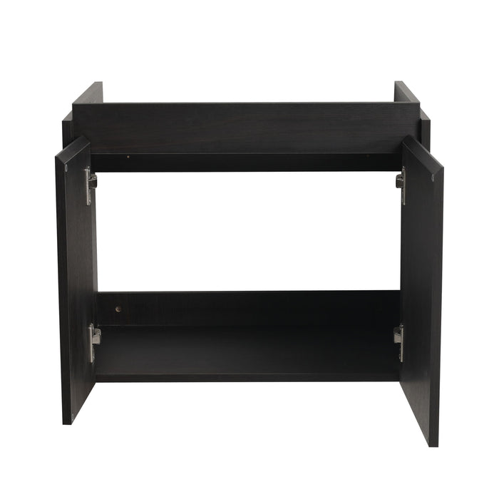 Modern Bathroom Vanity With Ceramic Basin, Wall Mounted Floating Sink Combo, Storage Cabinet