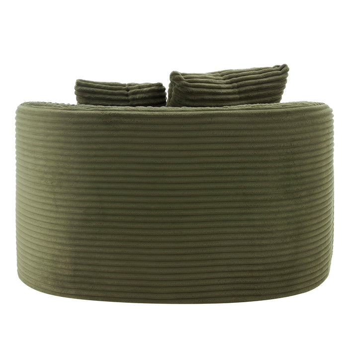 Modern Chaise Lounge Sofa Boneless Couch With Supportive Pillows