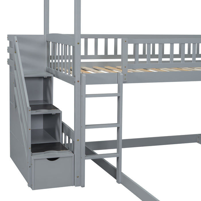 House Bunk Bed With Slide