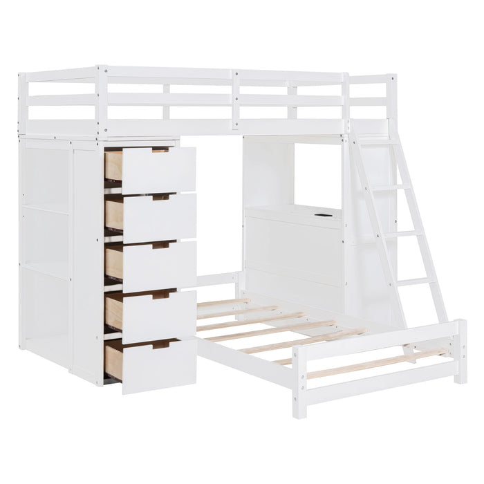 Bunk Bed With LED Light And USB Ports