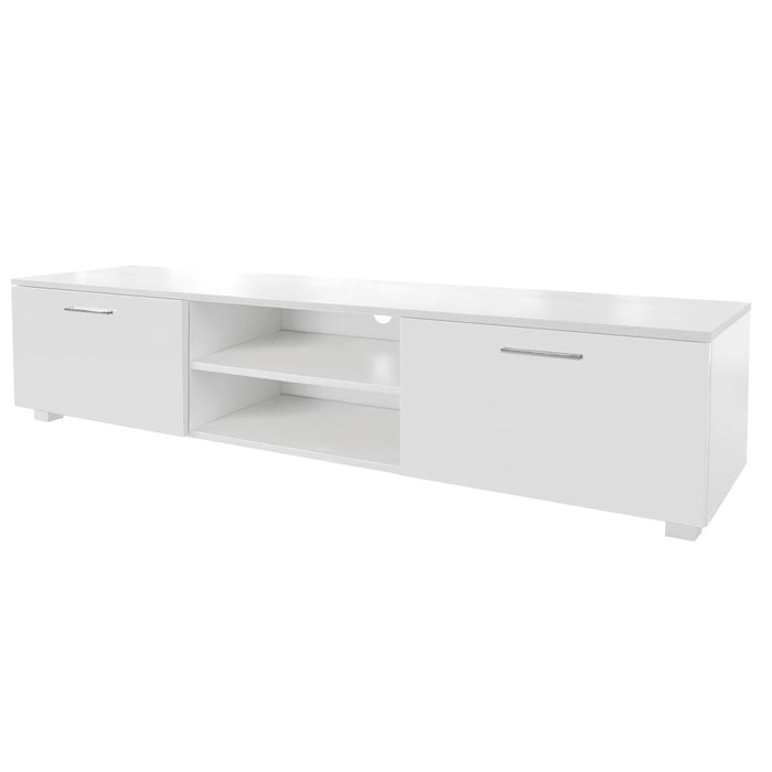 White TV Stand For 70" TV Stand s, Media Console Entertainment Center Television Table, 2 Storage Cabinet With Open Shelves For Bedroom