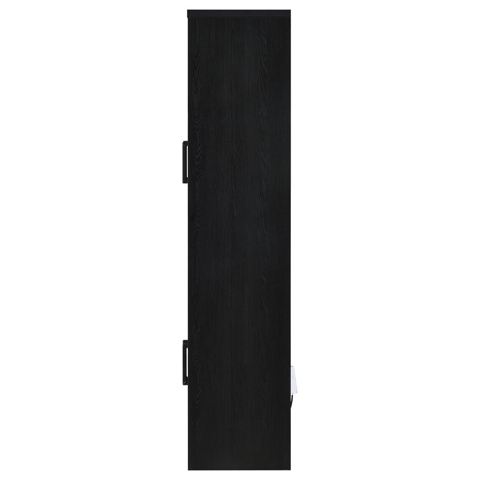 Riva 4-door Tall Accent Display Cabinet LED Lighting Black
