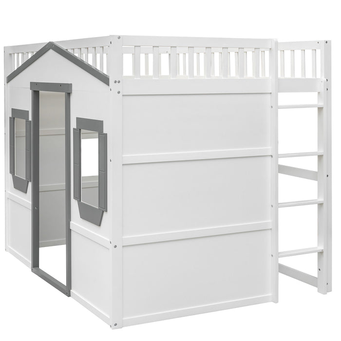 Elegant House Loft Bed With Ladder