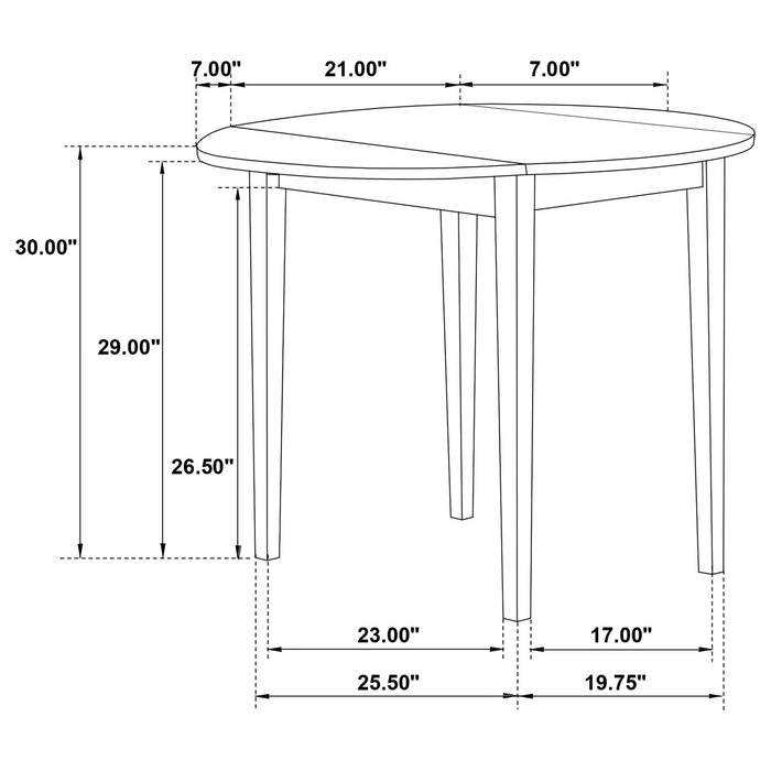 3 Piece Dining Set With Drop Leaf Table And Upholstered Chairs
