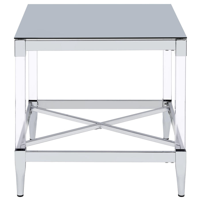Lindley 2-piece Square Coffee and End Table Set Chrome