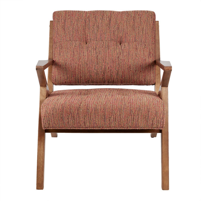 Lounge Chair With Tufted Upholstery And Solid Frame