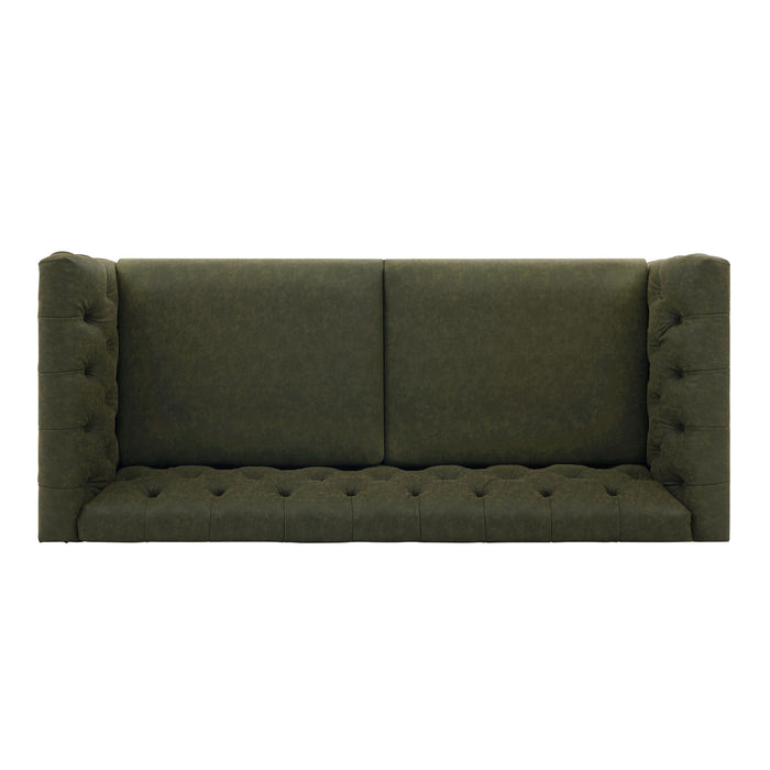 Chesterfield Sofa With Flared Arms For Living Room