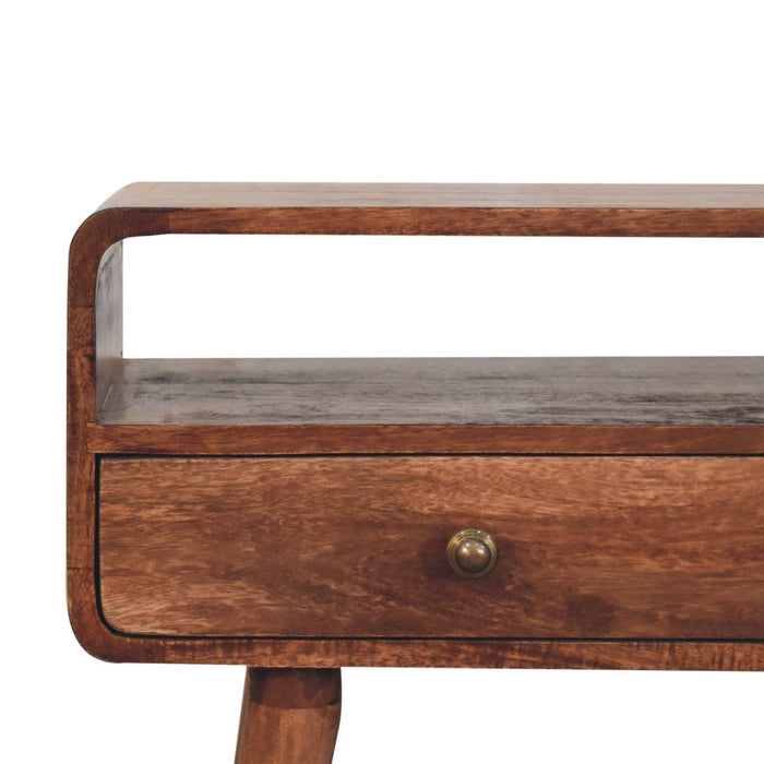 Solid Wood Curved Console Table