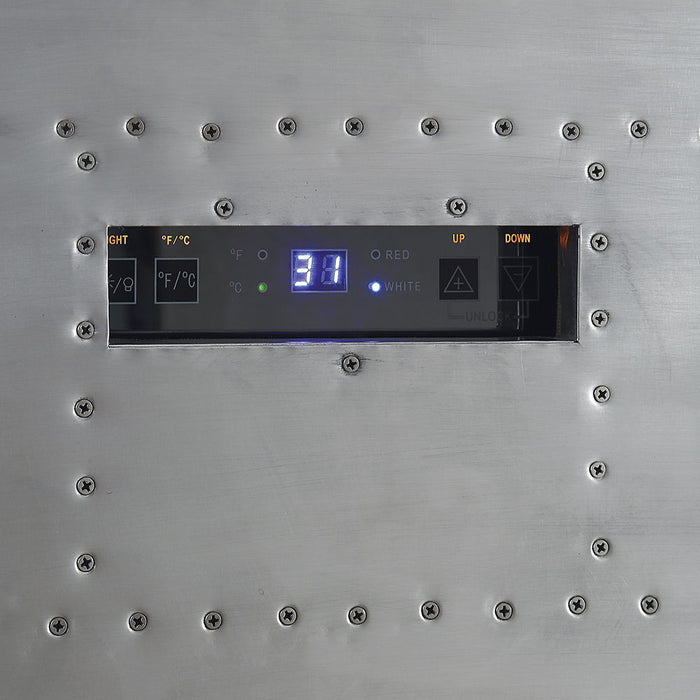 Brancaster - Wine Cooler - Retro Brown Top Grain Leather & Aluminum