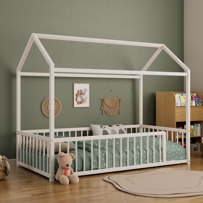 Montessori Floor Bed Frame With House Shape