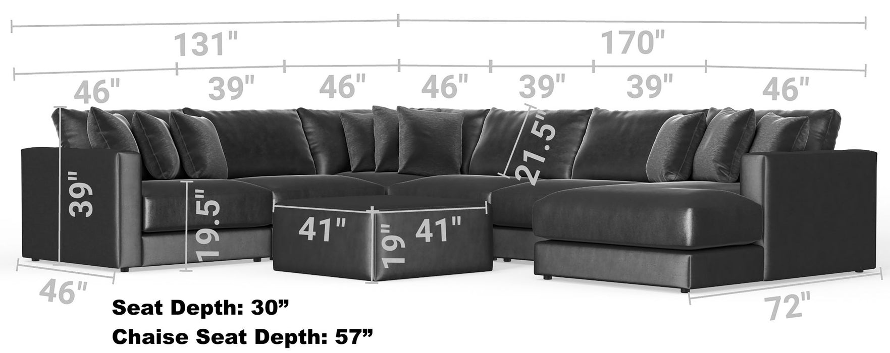 Remington - Modular Sofa And Cocktail Ottoman