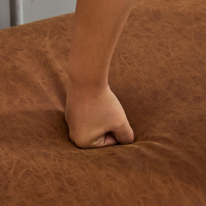 Elegant Upholstered Bench Daybed Ottoman With Bolster Pillows