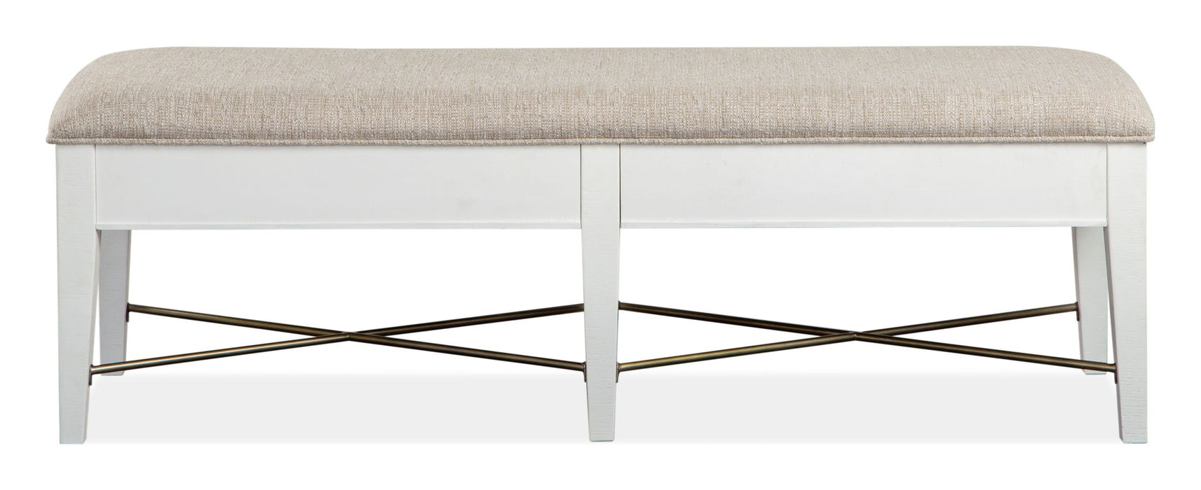 Heron Cove - Bench With Upholstered Seat - Chalk White