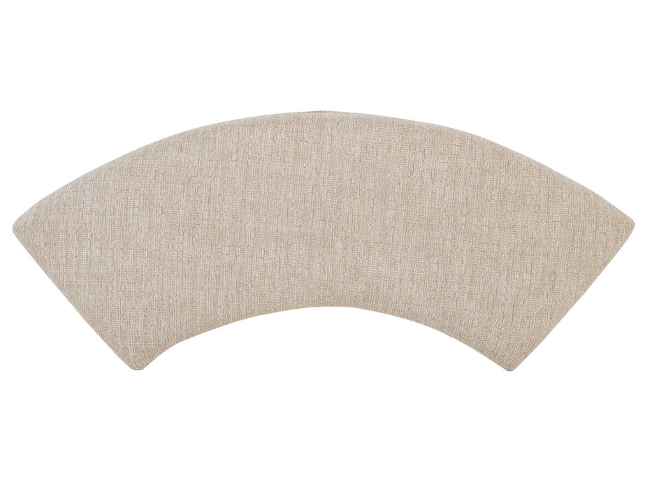 Heron Cove - Curved Bench With Upholstered Seat - Chalk White