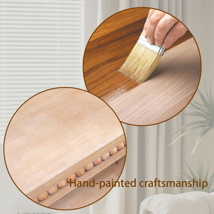 Modern Coffee Table With Beaded Trim