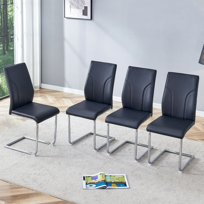 Modern Dining Chairs With High Backrest And Sturdy Legs