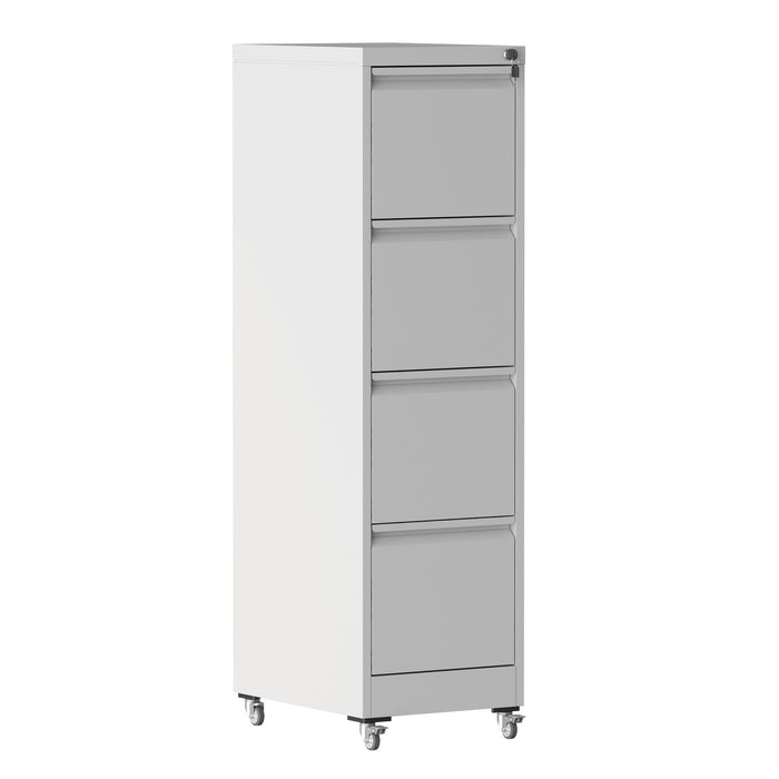 Drawer Metal Locking Vertical File Cabinet With Wheels Heavy Duty Lockable Storage